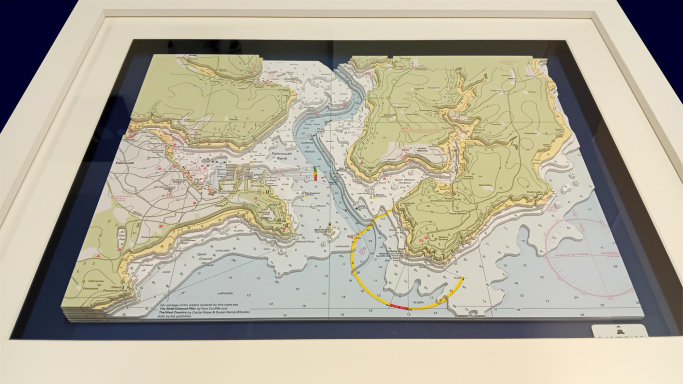 3D Imray Nautical Chart Falmouth A3 3D Imray Nautical Chart Falmouth A3
