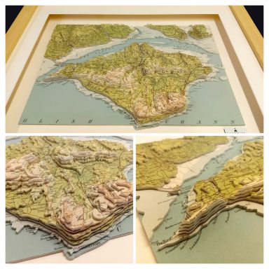 3D Vintage Map Isle of Wight 3D Vintage Map Isle of Wight