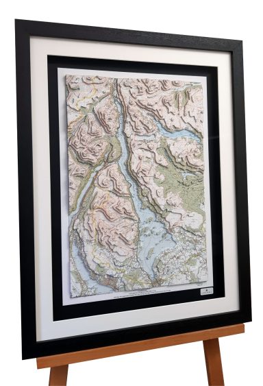 3D OS Map Topographic Model Loch Lomond