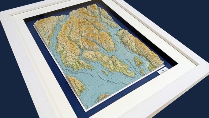 3D Map Topographic Model Cowal Peninsula