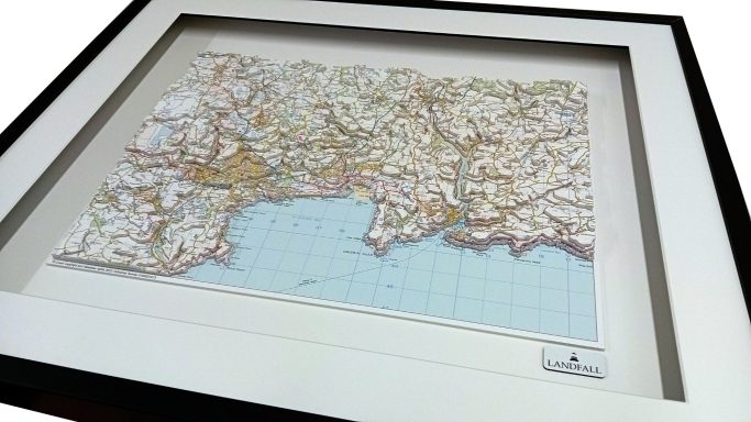 3D OS Map Topographic Model St Austell