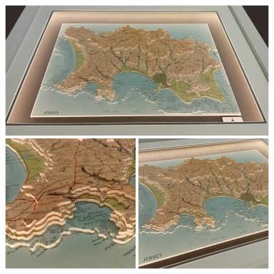 3D Map Topographic Model Jersey