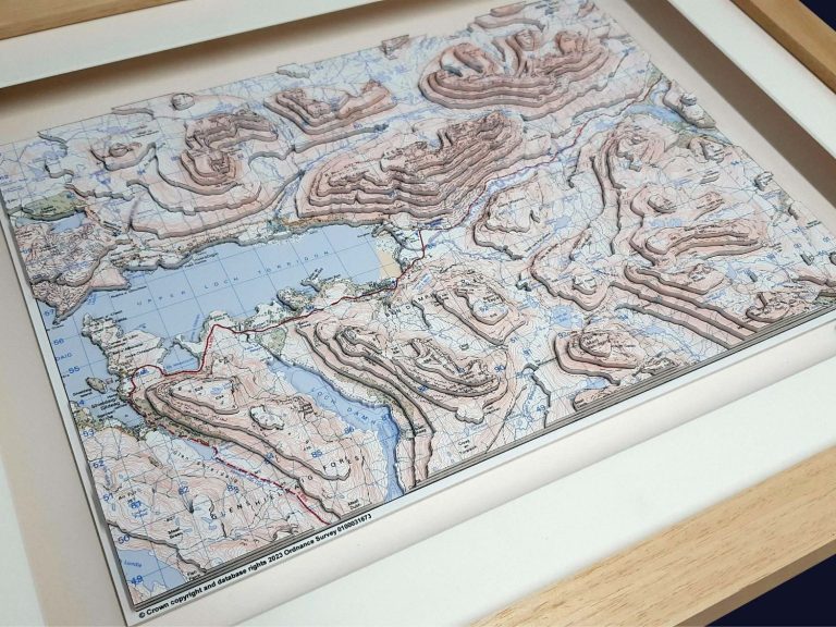 3D OS Map Topographic Model Loch Torridon 3D OS Map Topographic Model Loch Torridon