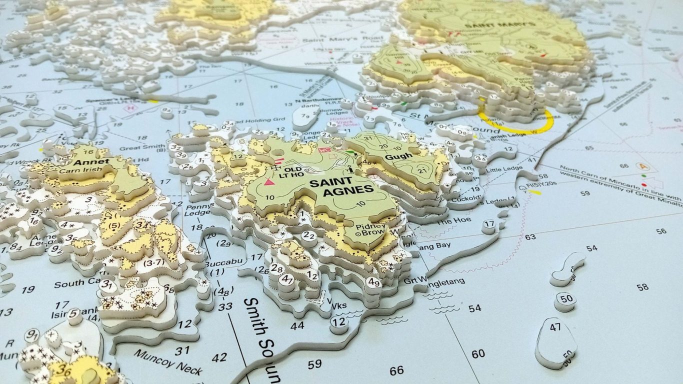 3D Nautical Chart Isles of Scilly 3D Nautical Chart Isles of Scilly