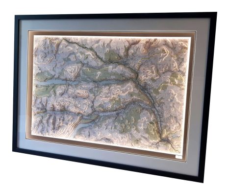 3D OS Map Topographic Model Pitlochry