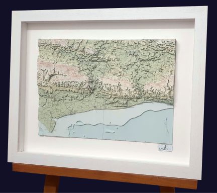3D Map Topographic Model West Sussex