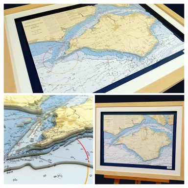 3D Admiralty Nautical Chart Isle of Wight