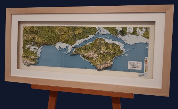 3D Map Topographic Model Isle of Wight